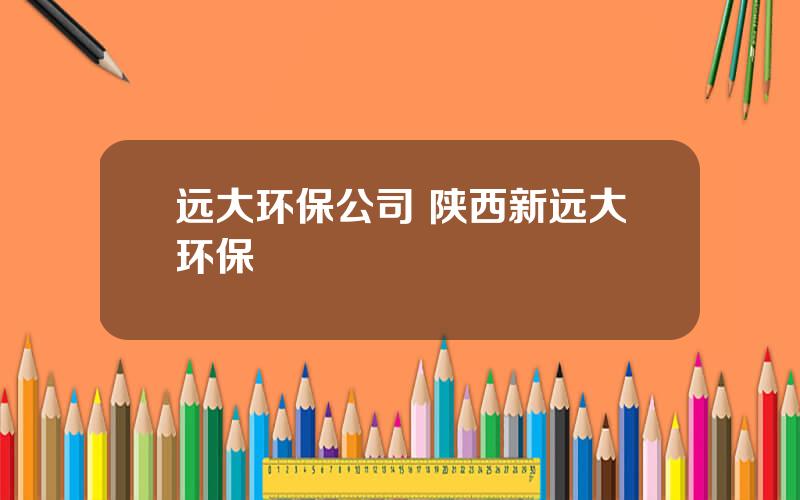 远大环保公司 陕西新远大环保